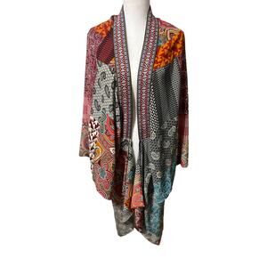Honey Punch Mixed Print  Bohemian Kimono  Small - XL